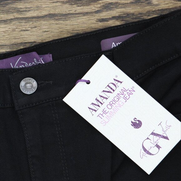 NWT Gloria Vanderbilt Classic High Rise Tapered Jean B31000 10P Black Wash - Picture 4 of 7